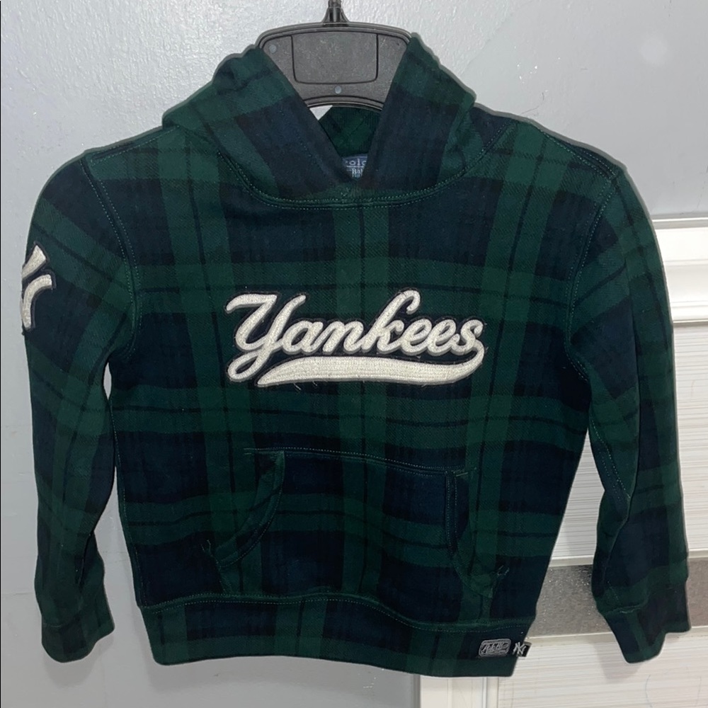 Kids Green Plaid Hoodie LIMITED EDITION YANKEE RL POLO